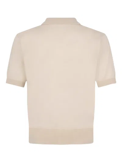 Dsquared2 Button-fastening Knit Polo Shirt In Neutral