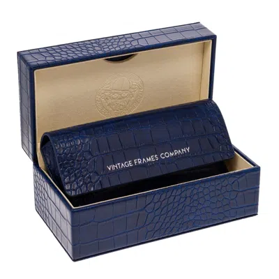 Vintage Frames Company Limited Edition Blue Leather Snakeskin Box And Case