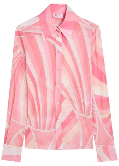 Pucci Printed Cotton Shirt In Multi