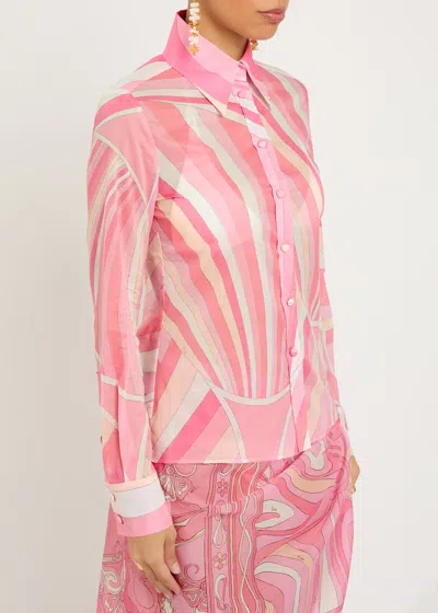 Pucci Printed Cotton Shirt In Multi