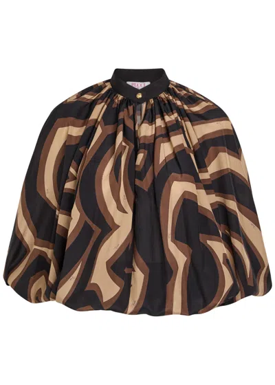 Pucci Printed Silk Blouse In Black