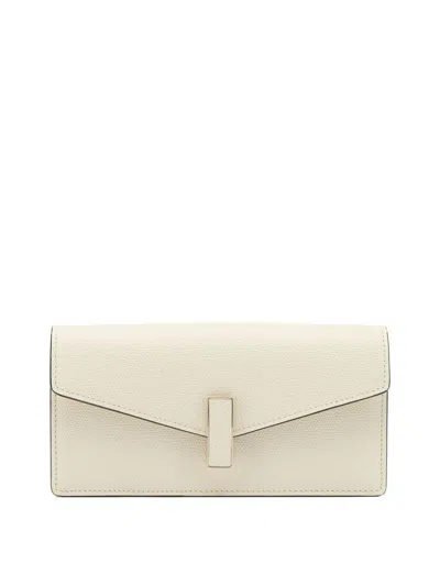 Valextra Iside Leather Clutch Bag In White