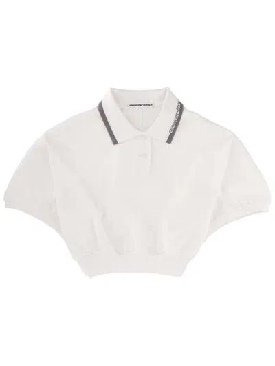 Alexander Wang T T By Alexander Wang Cotton Polo In White