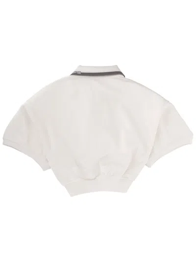 Alexander Wang T T By Alexander Wang Cotton Polo In White