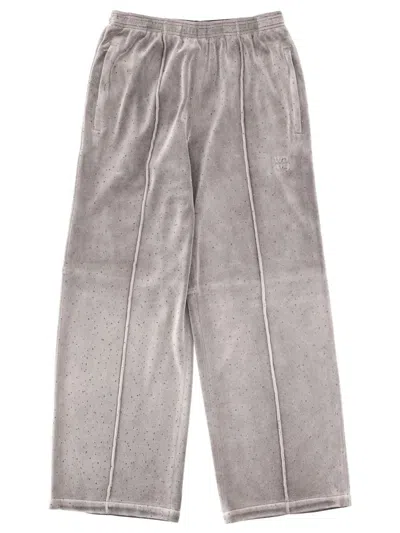 Alexander Wang T T By Alexander Wang Jogger Pants With Logo In Gray