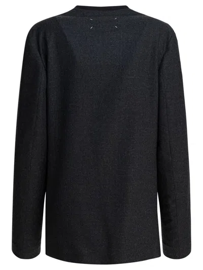 Maison Margiela Virgin Wool Blazer In Black