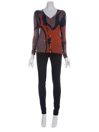 Christopher Kane Marble Print Cardigan In Multi