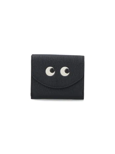 Anya Hindmarch Trifold Mini Eyes Wallet In Black