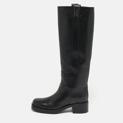 Pre-owned Hermes Size 36 Black Leather Knee Length Boots