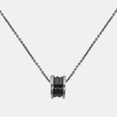 Pre-owned Bvlgari B. Zero1 Save The Children Ceramic Sterling Silver Pendant Necklace