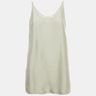 Pre-owned Stella Mccartney Grey Silk Sleeveless Top S In Gray