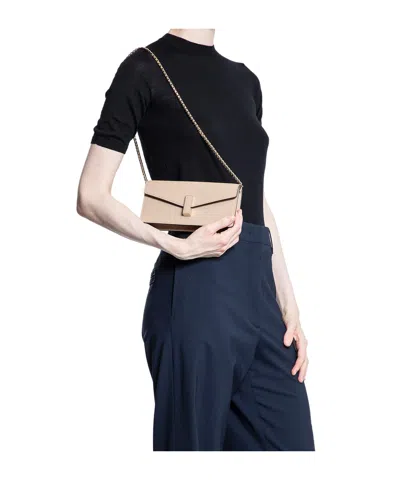 Valextra Rectangular Shoulder Bag In Neutral