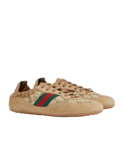 Gucci Shift Low Top Sneakers Rubber Sole Stripe In Multi