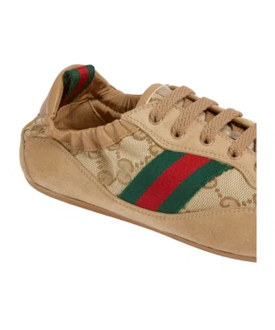 Gucci Shift Low Top Sneakers Rubber Sole Stripe In Multi