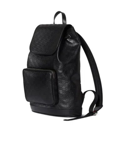 Gucci Gg Emblem Medium Backpack In Black