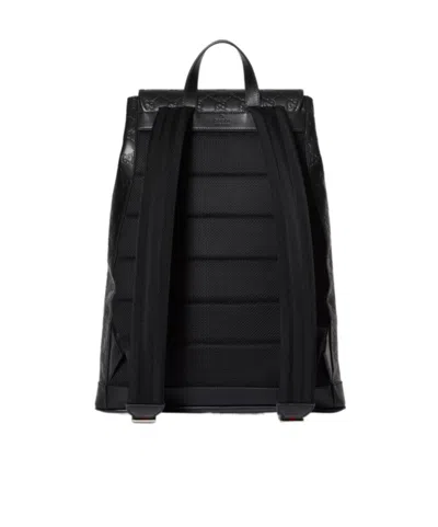 Gucci Gg Emblem Medium Backpack In Black