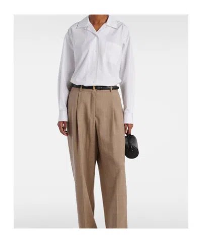 The Row Lapel Long-sleeved Shirt In White