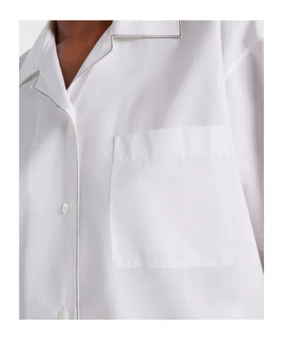 The Row Lapel Long-sleeved Shirt In White