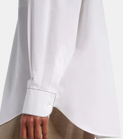 The Row Lapel Long-sleeved Shirt In White