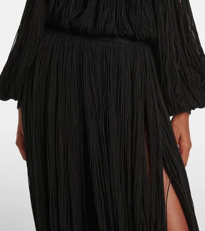 Alaïa Pleated Lantern Casual Pants In Black