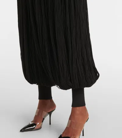 Alaïa Pleated Lantern Casual Pants In Black