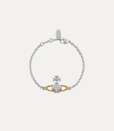 Vivienne Westwood Mayfair Bas Relief Bracelet -rhodium-gold-crystal-ab-crystal -rhodium-gold-crystal-ab-crystal Women In Silver