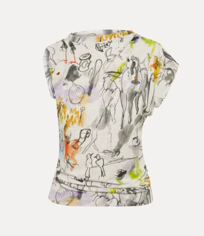 Vivienne Westwood Hebo Top Viscose / Elastane Wonderland Xl Women In White