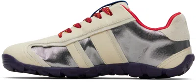 Wales Bonner Off-white & Silver Cadence Sneaker In Animal Print
