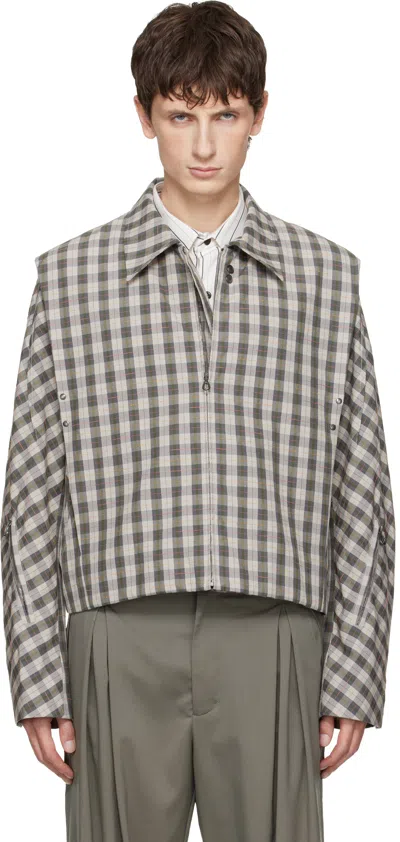 Kiko Kostadinov Irimias Bomber Jacket In Gray