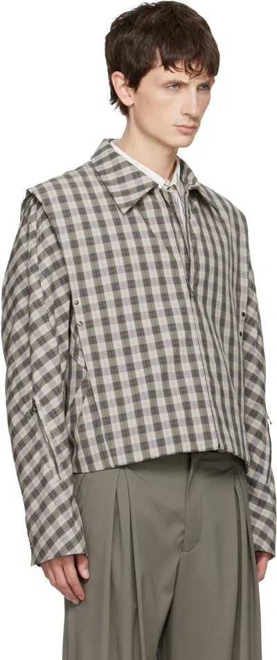 Kiko Kostadinov Irimias Bomber Jacket In Gray