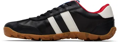 Wales Bonner Black Cadence Sneakers In Animal Print