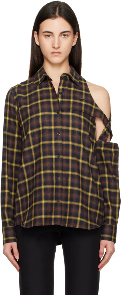 Coperni Cutout Shirt In Brown