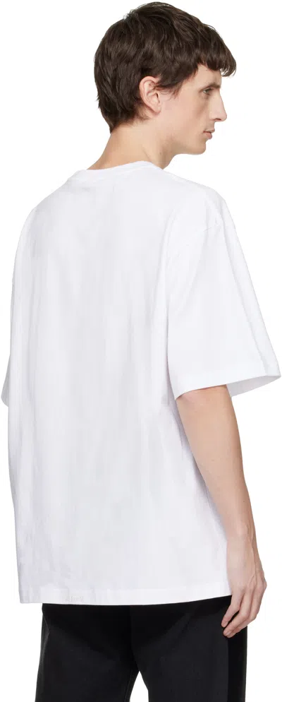 We11 Done Watercolor Monster T-shirt In White