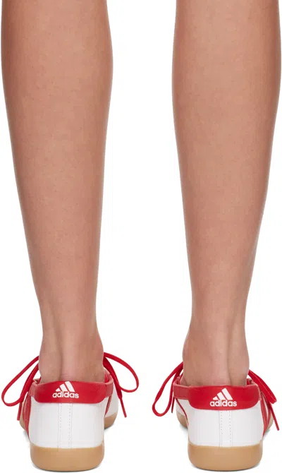 Adidas Originals Taekwondo Mei Flat Shoes White In Red