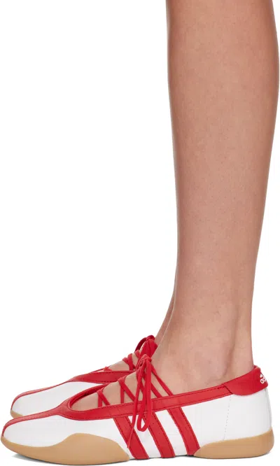 Adidas Originals Taekwondo Mei Flat Shoes White In Red