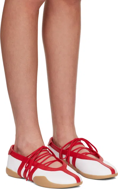 Adidas Originals Taekwondo Mei Flat Shoes White In Red