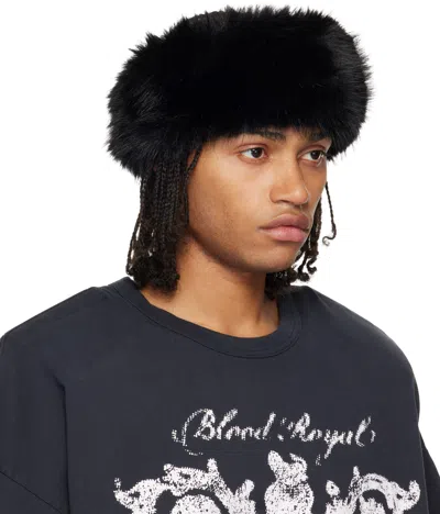 Vaquera Black Faux-fur Headband In Black