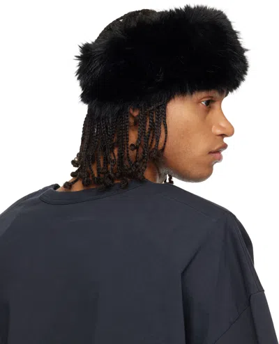 Vaquera Black Faux-fur Headband In Black
