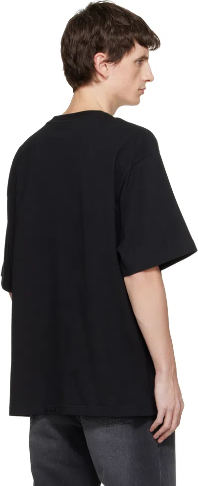 We11 Done Black Multi-logo T-shirt In Black