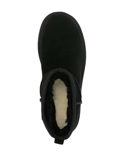 Ugg 'ultramini' Black Boots With Platform In Suede Woman In Black