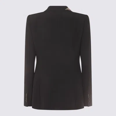 Alexander Mcqueen Black Viscose Blazer In Black