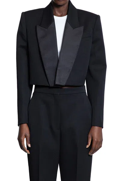 Givenchy Peak-lapel Padded-shoulder Blazer In Black