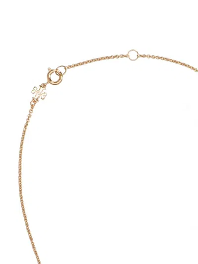 Tory Burch Golden Logo Pendant Necklace In Gold