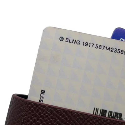 Pre-owned Balenciaga Black Bordeaux Leather Coin Purse/coin Case () In Multi