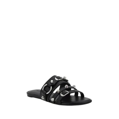 Balenciaga City Flat Sandals In Animal Print