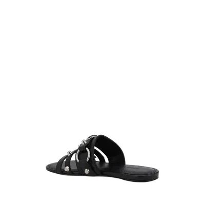 Balenciaga City Flat Sandals In Animal Print