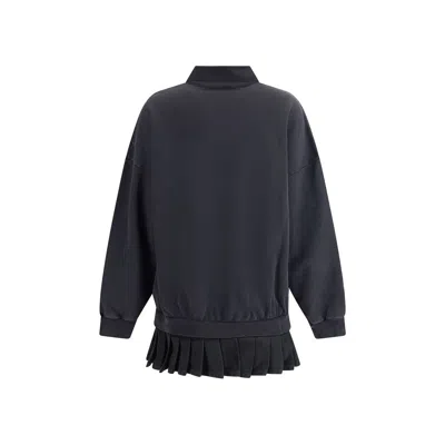 Balenciaga Black Cotton Casual Women's Dress In Gray