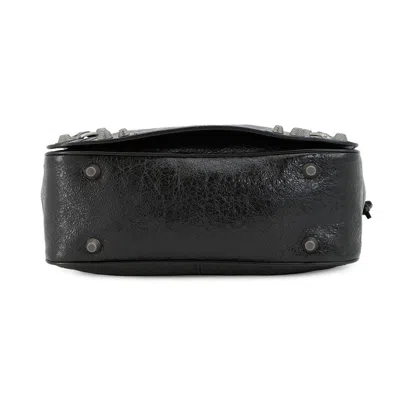 Pre-owned Balenciaga Black Leather Pouch Shoulder Bag ()