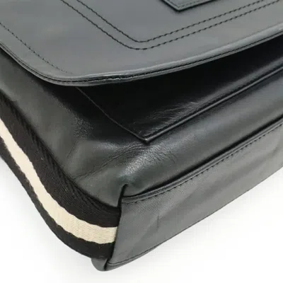 Pre-owned Bally Black White Leather Shoulder Bag () In Multi