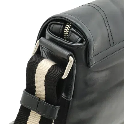 Pre-owned Bally Black White Leather Shoulder Bag () In Multi